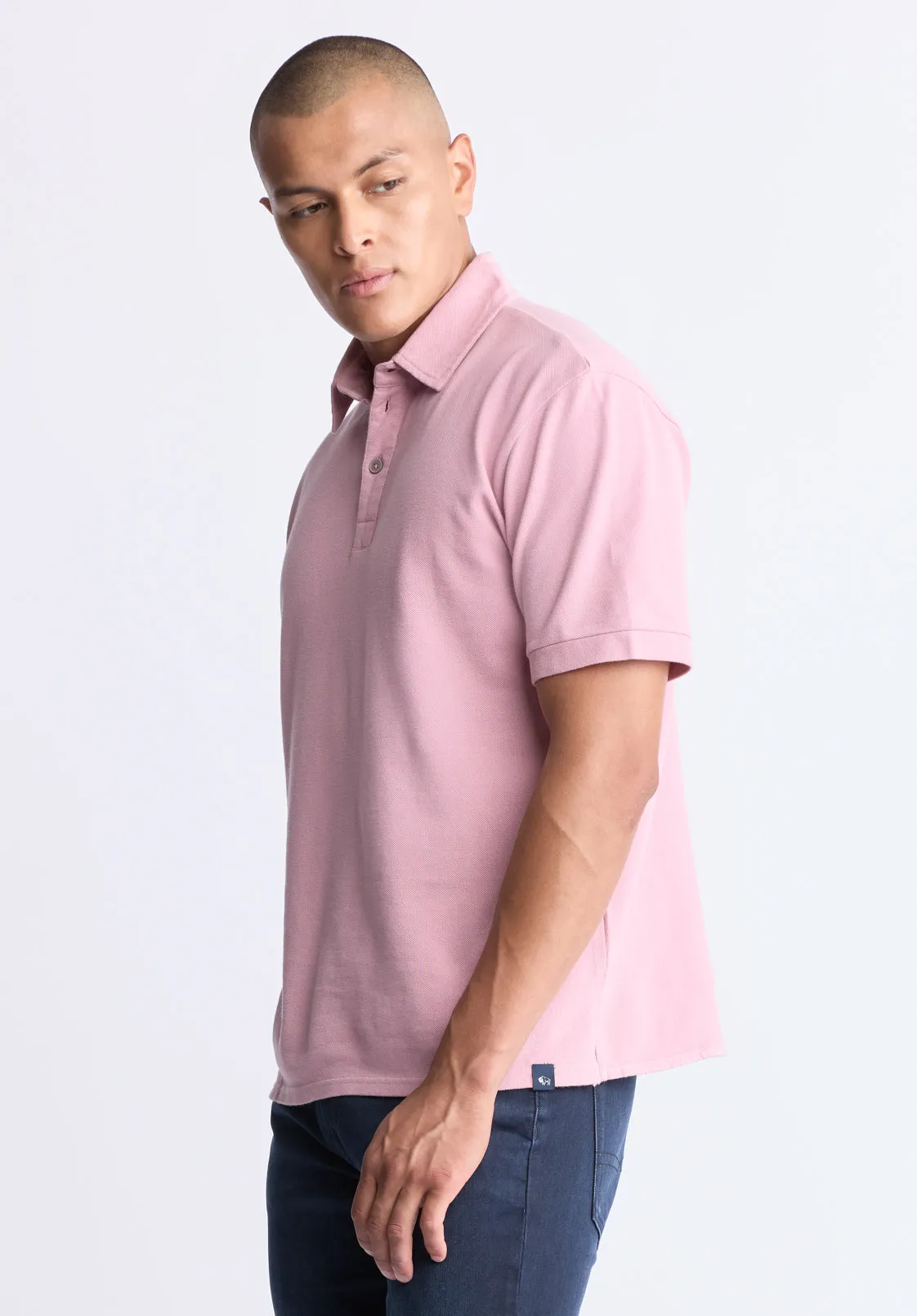 Kabold Men's Classic Polo, Lilas Pink - BM24515 sold by Buffalo David Bitton product image thumbnail 3