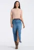 Mid Waist Maxi Skirt Sylvie, Whiskered and Worn Indigo - BL16031 sold by Buffalo David Bitton