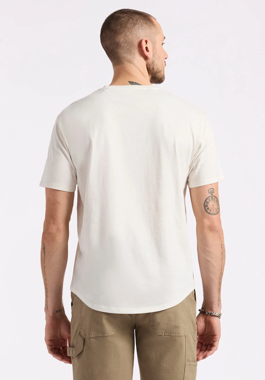 Kamel Men's Short-Sleeve Jersey Henley Top, Milk - BM24602 sold by Buffalo David Bitton product image thumbnail 3