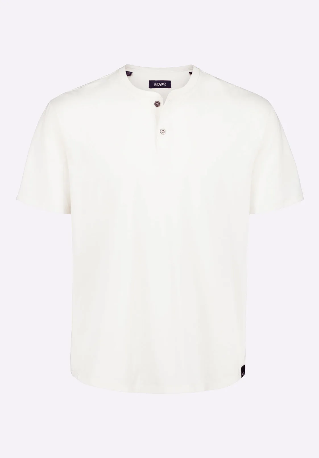 Kamel Men's Short-Sleeve Jersey Henley Top, Milk - BM24602 sold by Buffalo David Bitton product image thumbnail 5