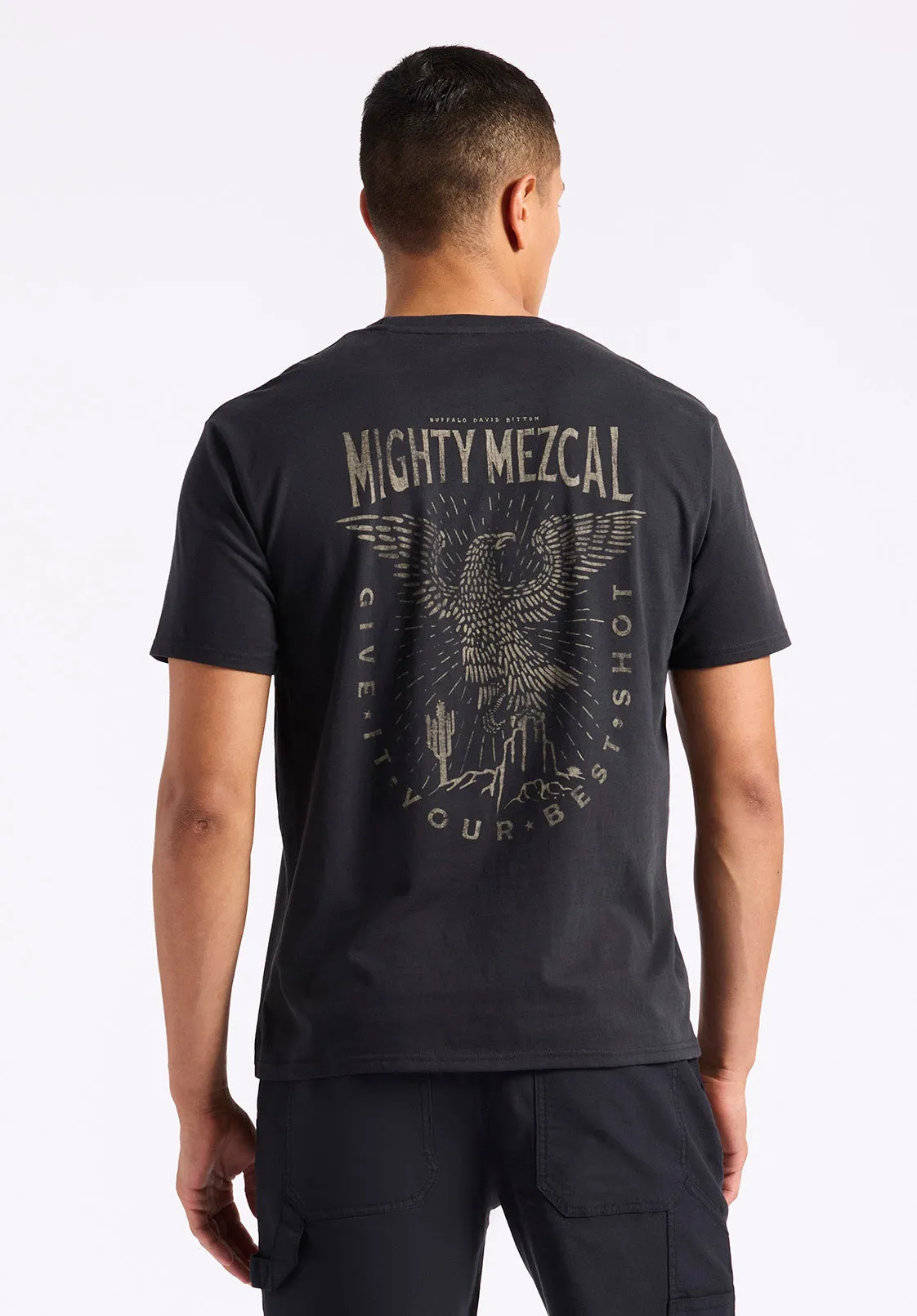 Tonder Men's Graphic T-Shirt with Eagle Print, Black - BM24634 sold by Buffalo David Bitton product image thumbnail 3