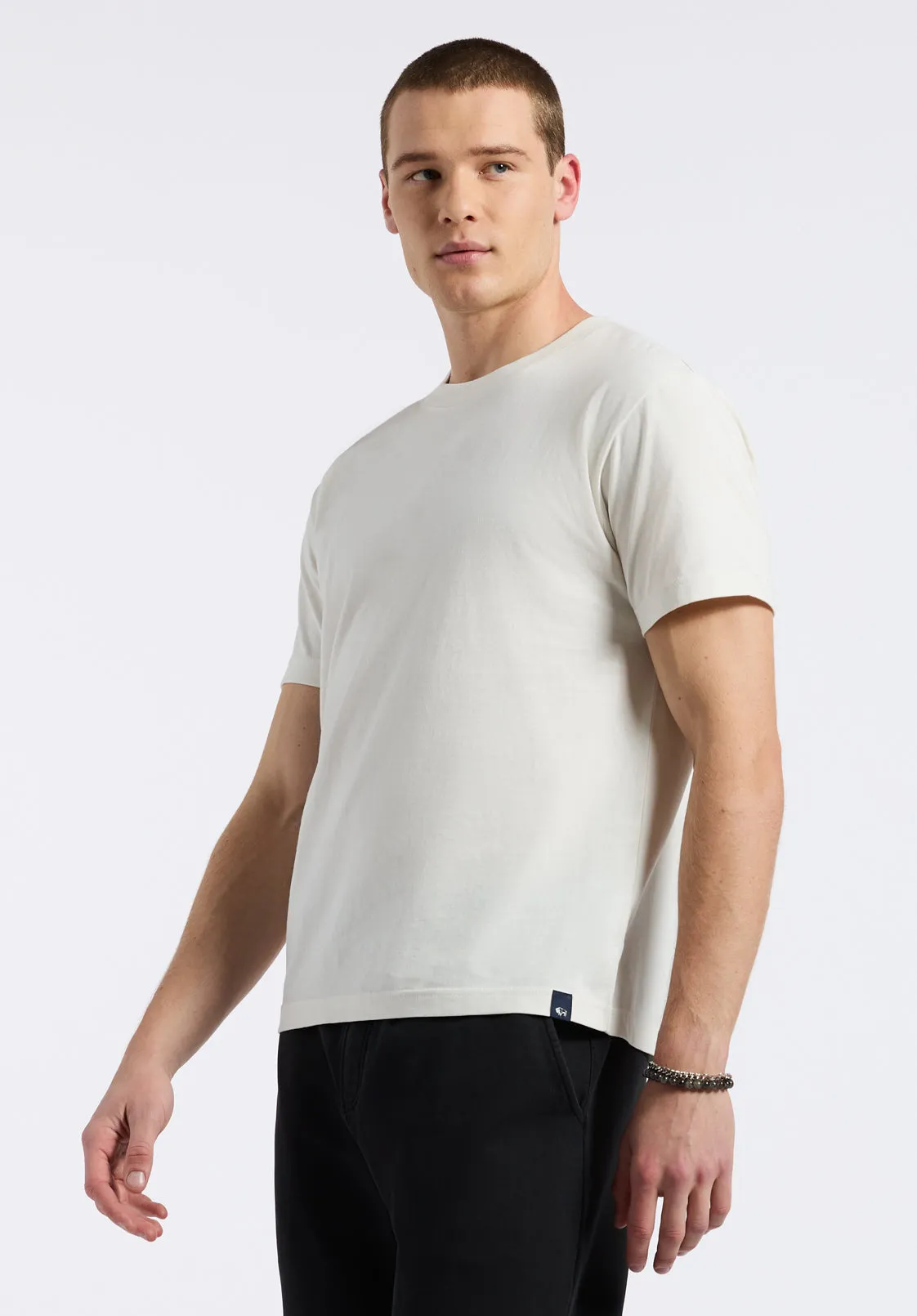 Kanto Men's Short-Sleeve Crew Neck Jersey T-Shirt, Milk - BM24603 sold by Buffalo David Bitton product image thumbnail 2