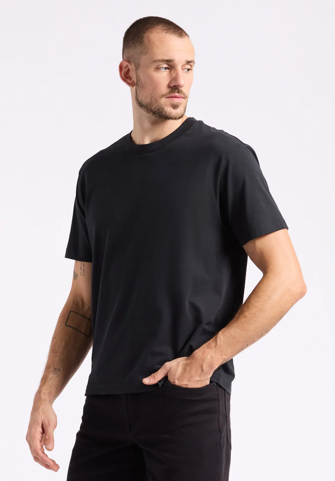 Kanto Men's Short-Sleeve Crew Neck Jersey T-Shirt, Black - BM24603 sold by Buffalo David Bitton product image thumbnail 4