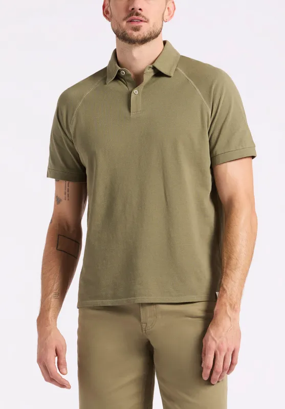 Kindell Men's Short-Sleeve Pique Polo, Army Green - BM24608 sold by Buffalo David Bitton