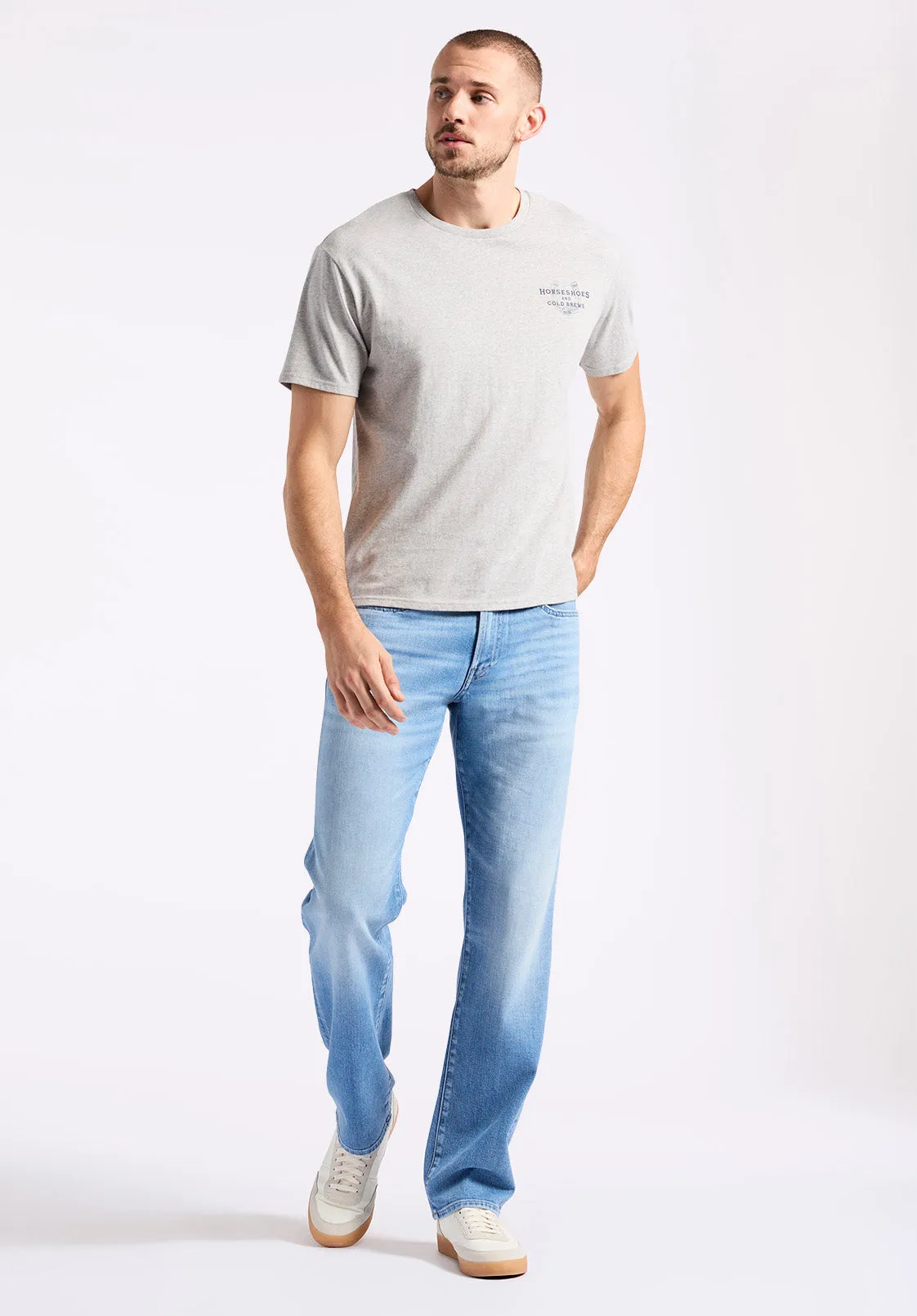 Tastrup Men's Graphic T-Shirt with Horseshoes Print, Heather Grey - BM24637 sold by Buffalo David Bitton product image thumbnail 5