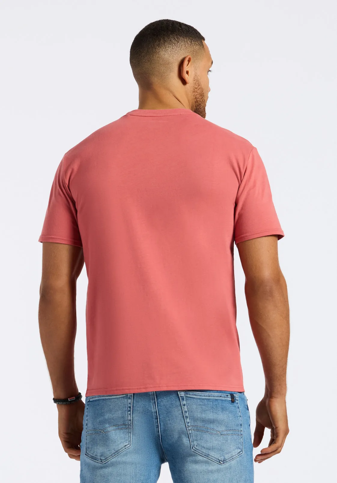 Tarz Men's Graphic T-Shirt with Bull Skull Motif, Miniral Red - BM24649 sold by Buffalo David Bitton product image thumbnail 4