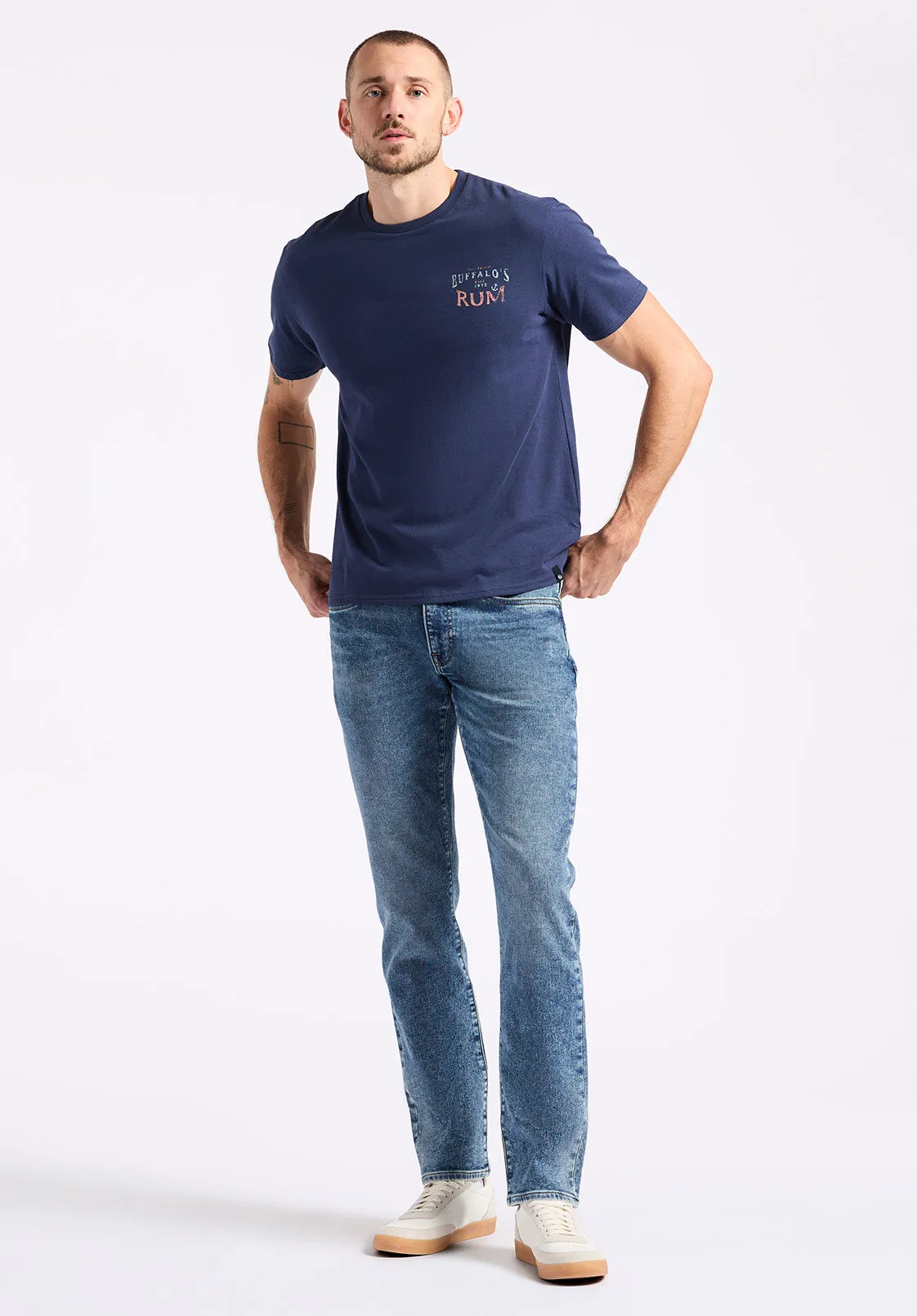 Taneer Men's Graphic T-Shirt with Rum Print, Whale - BM24642 sold by Buffalo David Bitton product image thumbnail 4