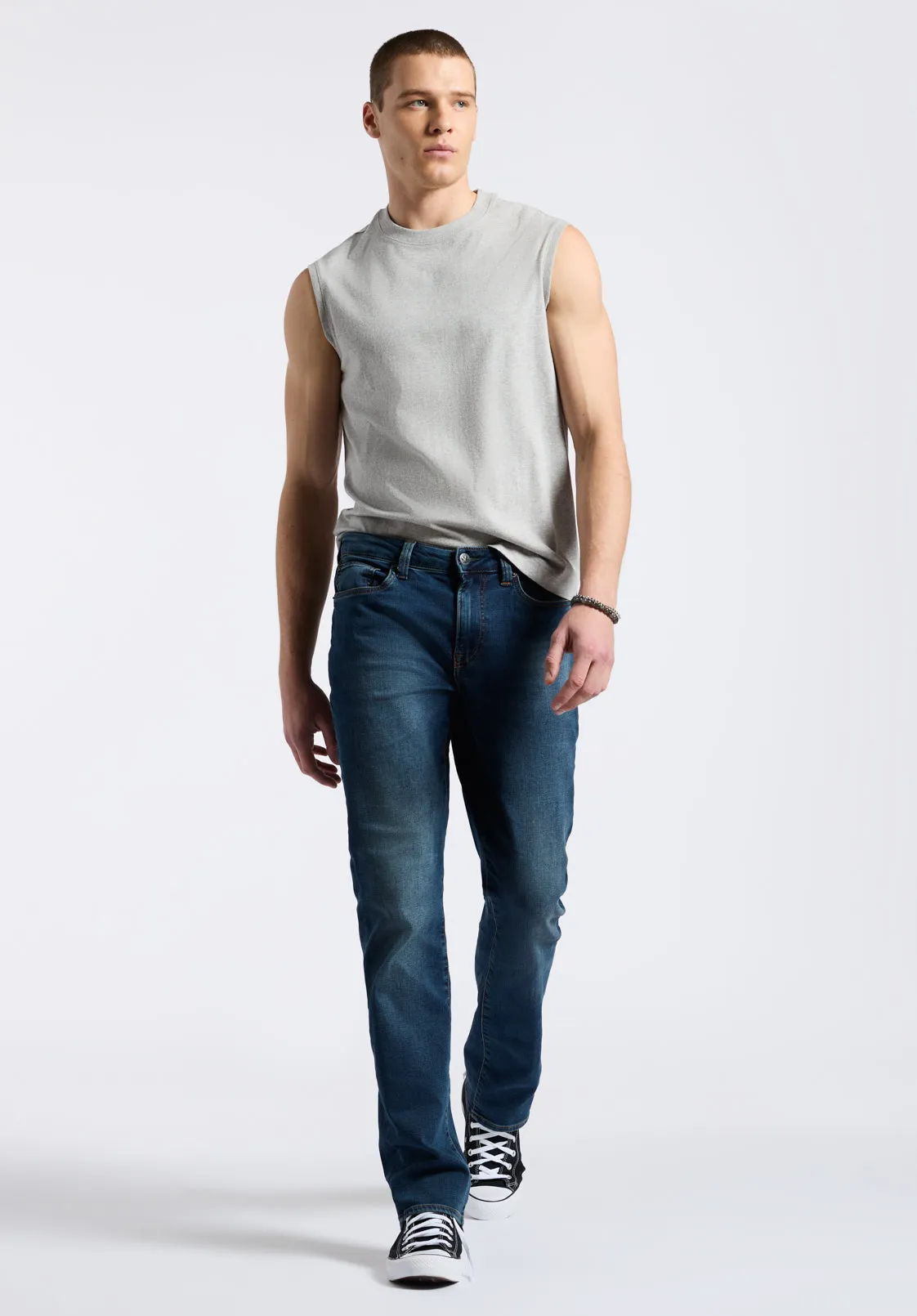 Kingster Men's Relaxed Fit Jersey Tank Top, Heather Grey - BM24601 sold by Buffalo David Bitton product image thumbnail 5