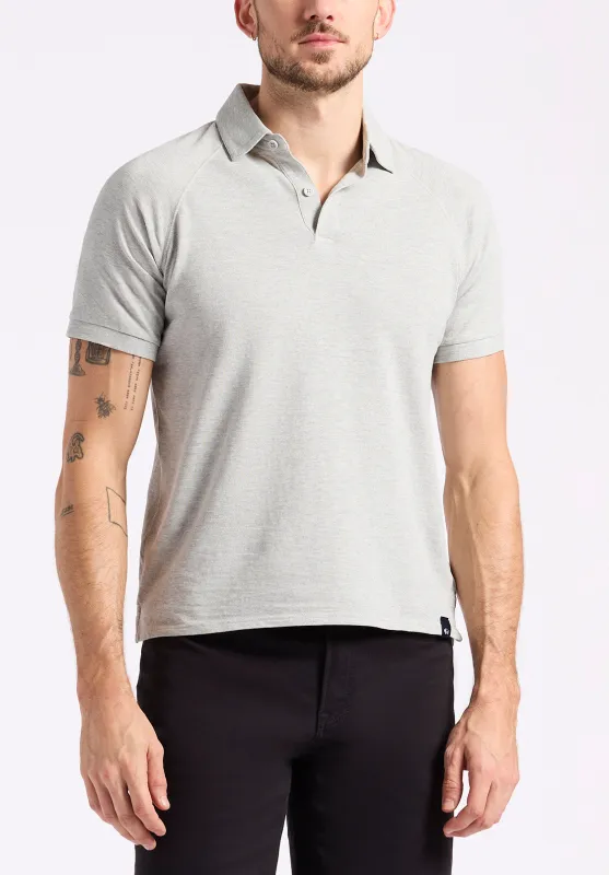 Kindell Men's Short-Sleeve Pique Polo, Heather Grey - BM24608 sold by Buffalo David Bitton