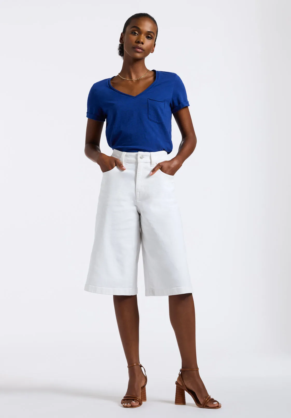 Jackie Women's Jorts, White - BL16074 sold by Buffalo David Bitton product image thumbnail 4