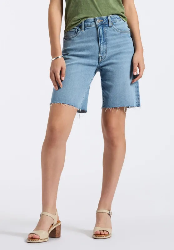 High Rise Women's Bermuda Bambi, Vintage Blue - BL16079 sold by Buffalo David Bitton