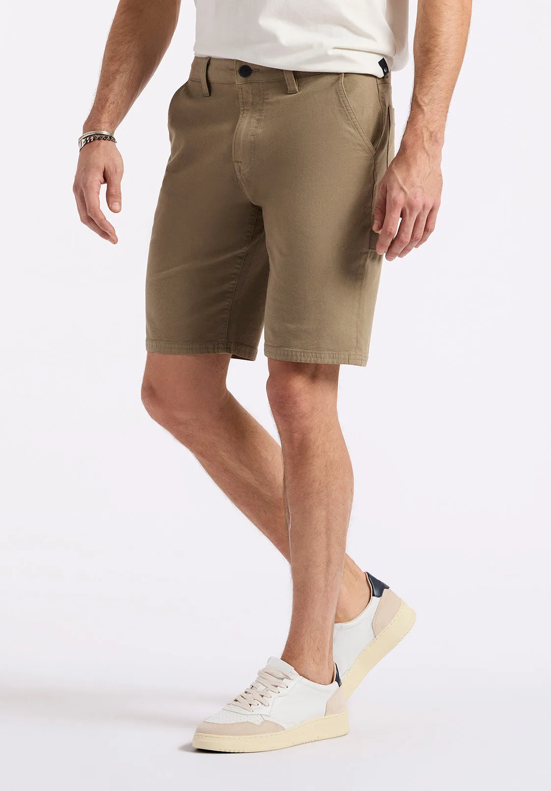 Relaxed Straight Dean Men's Utility Cargo Shorts, Dark Beige - BM26076 sold by Buffalo David Bitton product image thumbnail 2