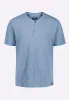 Kandido Men's Short Sleeve Slub Jersey Relaxed Henley Top, Mirage Blue - BM24605 sold by Buffalo David Bitton