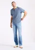 Kandido Men's Short Sleeve Slub Jersey Relaxed Henley Top, Mirage Blue - BM24605 sold by Buffalo David Bitton