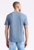 Kandido Men's Short Sleeve Slub Jersey Relaxed Henley Top, Mirage Blue - BM24605 sold by Buffalo David Bitton