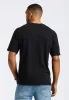 Kandido Men's Short Sleeve Slub Jersey Relaxed Henley Top, Black - BM24605 sold by Buffalo David Bitton