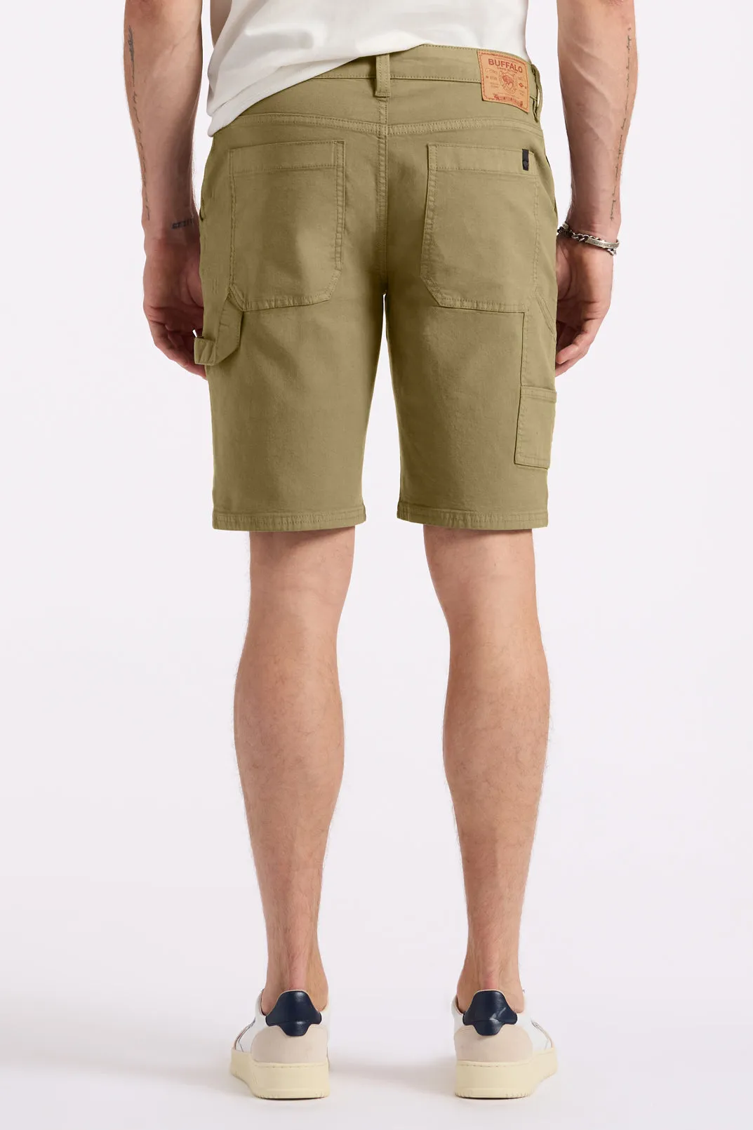 Relaxed Straight Dean Men's Utility Cargo Shorts, Olive - BM26076 sold by Buffalo David Bitton product image thumbnail 3