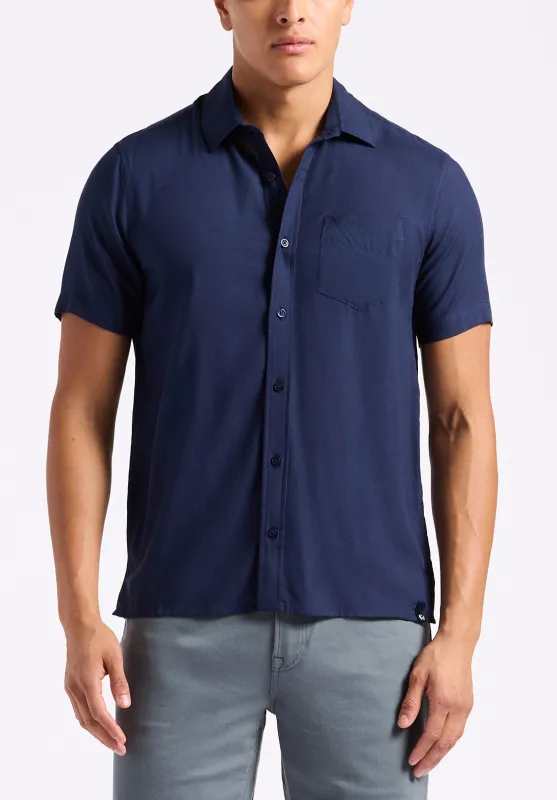 Sirilo Men's Fitted Short Sleeve Shirt, Whale - BM24594 sold by Buffalo David Bitton