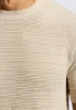 Wipped Men's Textured Knit Short-Sleeve Crewneck Sweater, Buttercream Beige - BM24533 sold by Buffalo David Bitton