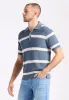 Winder Men's Short-Sleeve Striped Sweater Polo, Mirage Blue - BM24549 sold by Buffalo David Bitton