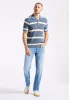 Winder Men's Short-Sleeve Striped Sweater Polo, Mirage Blue - BM24549 sold by Buffalo David Bitton