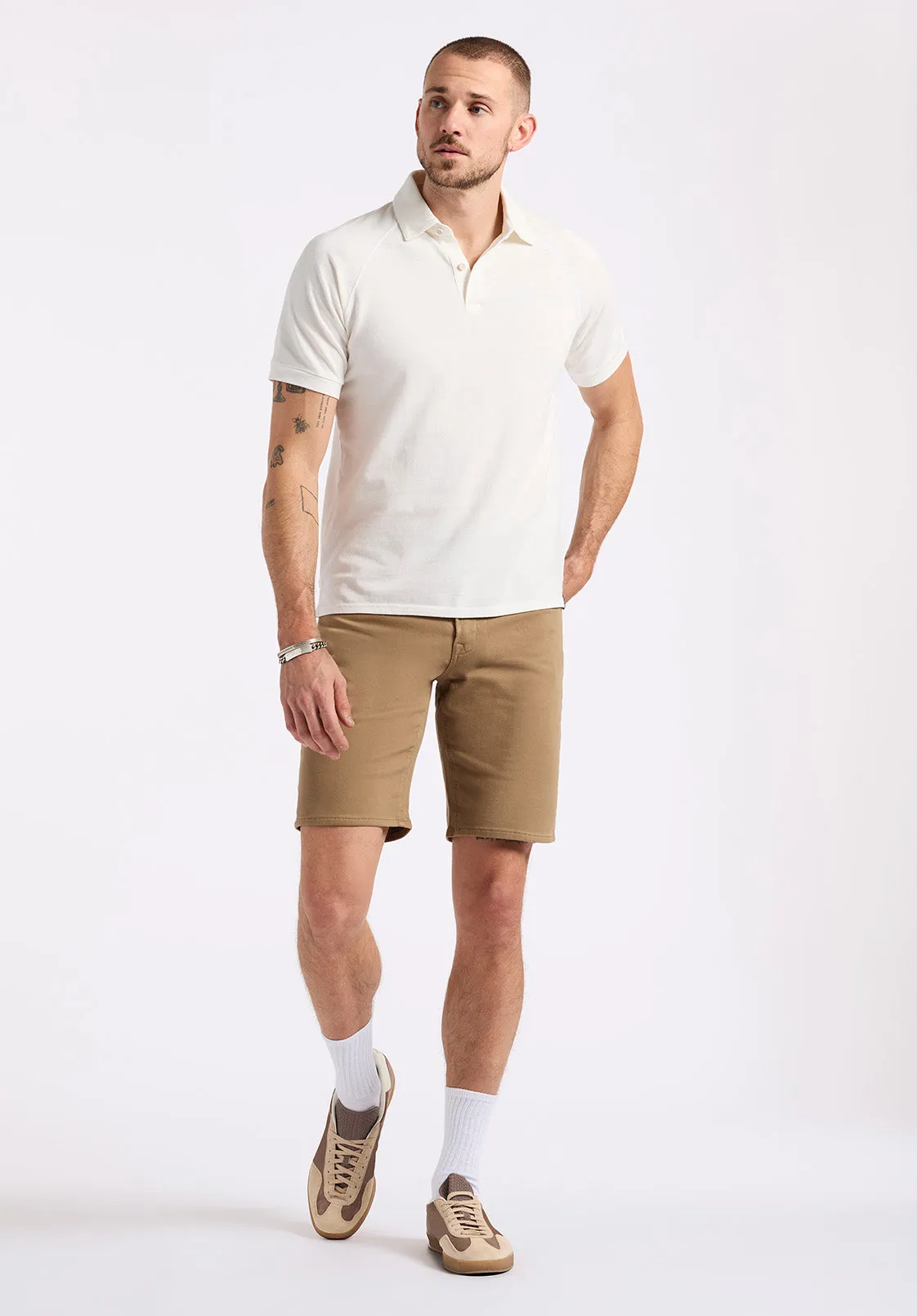 Kindell Men's Short-Sleeve Pique Polo, Milk - BM24608 sold by Buffalo David Bitton product image thumbnail 5