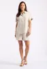 Solana Women's Linen Short-Sleeve Button-Up Shirt, Beige - WT0172P sold by Buffalo David Bitton