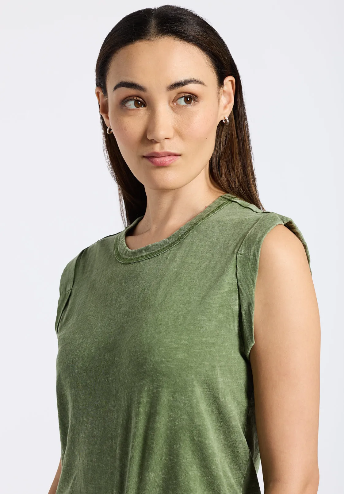 Elayne Women’s Sleeveless Top, Bronze Green - KT0230P sold by Buffalo David Bitton product image thumbnail 5