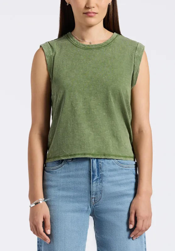 Elayne Women’s Sleeveless Top, Bronze Green - KT0230P sold by Buffalo David Bitton
