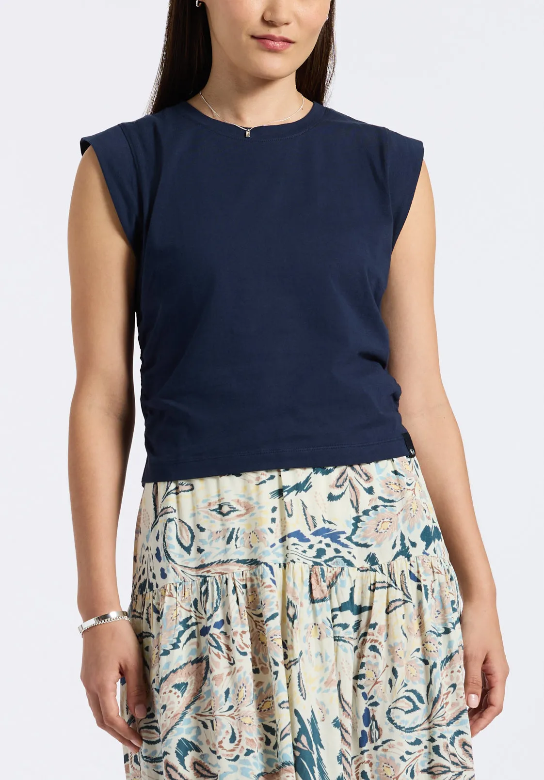 Alanis Women's Sleeveless Top, Navy - KT0206P sold by Buffalo David Bitton