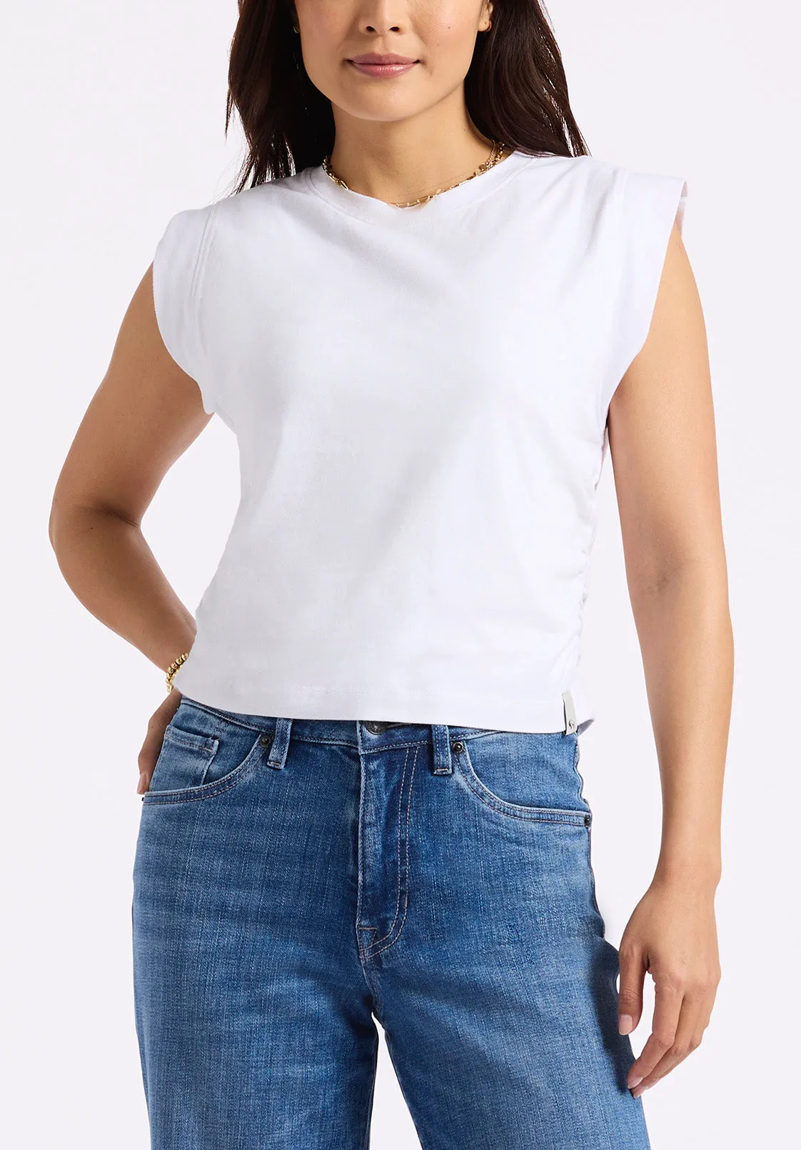 Alanis Women's Sleeveless Top, White - KT0206P sold by Buffalo David Bitton