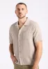Willow Men's Short Sleeve Jacquard Jersey Button-Up Sweater, Tuffet Beige - BM24600 sold by Buffalo David Bitton