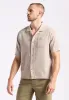 Willow Men's Short Sleeve Jacquard Jersey Button-Up Sweater, Tuffet Beige - BM24600 sold by Buffalo David Bitton