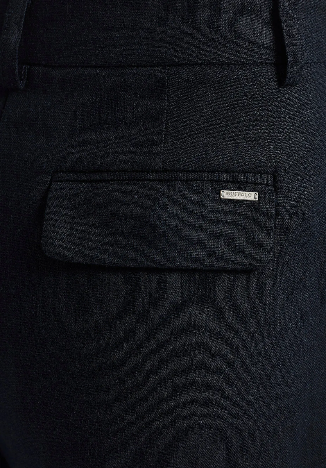 Adelina Women's Linen Blend Wide-Leg Pants, Black - WB0026P sold by Buffalo David Bitton product image thumbnail 5