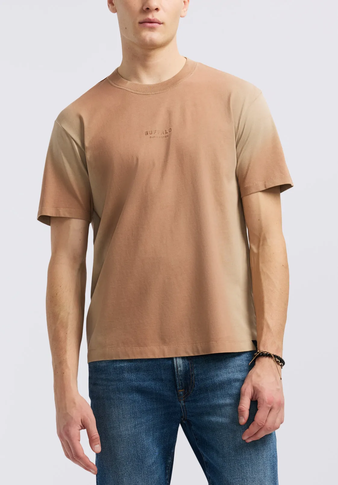 Kaylin Men's Short-Sleeve Gradiant T-Shirt, Tuffet Beige - BM24539 sold by Buffalo David Bitton