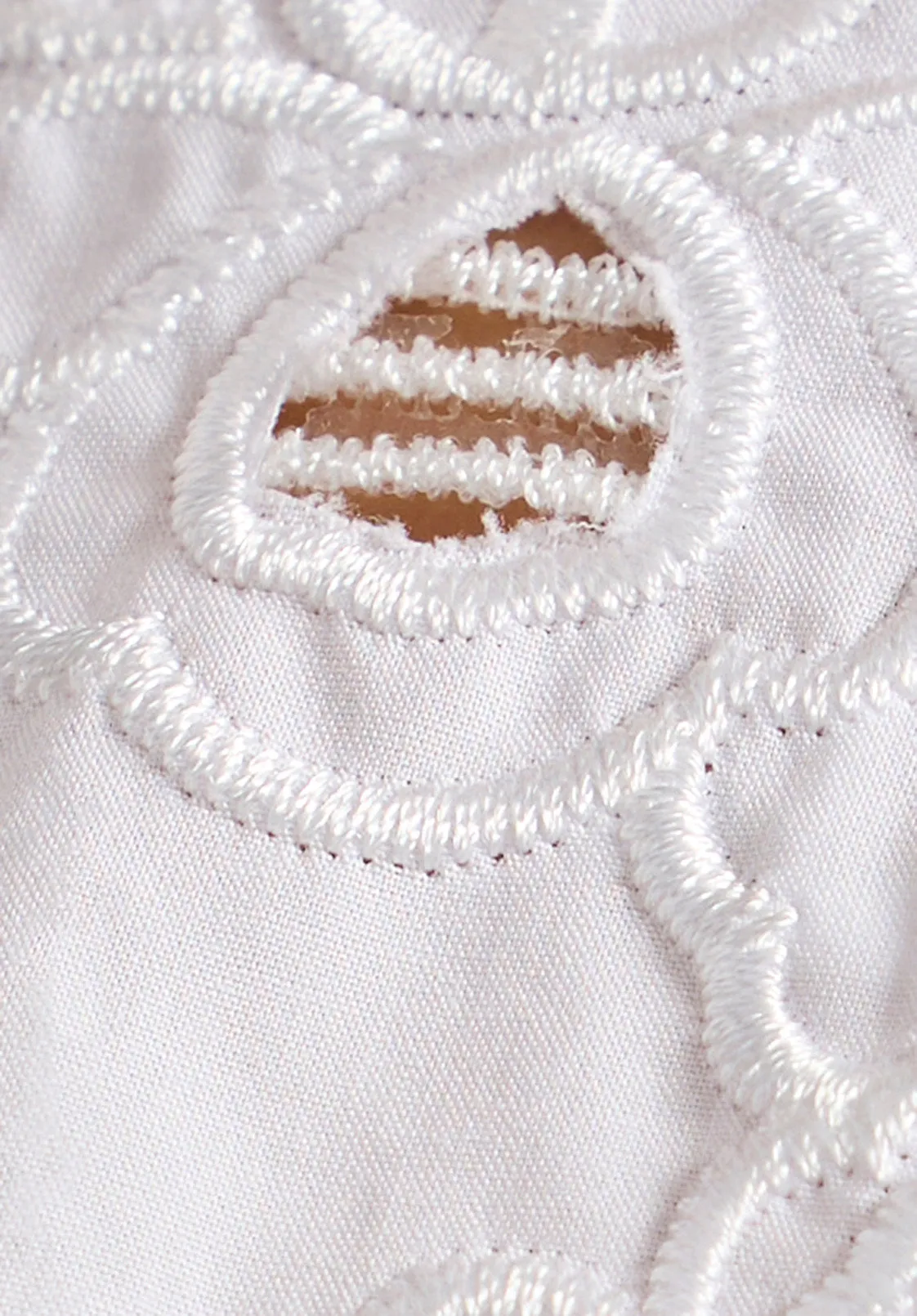 Sorcha Women's Short Sleeve Lace Detail Button-Up Blouse, White - WT0158P sold by Buffalo David Bitton product image thumbnail 5