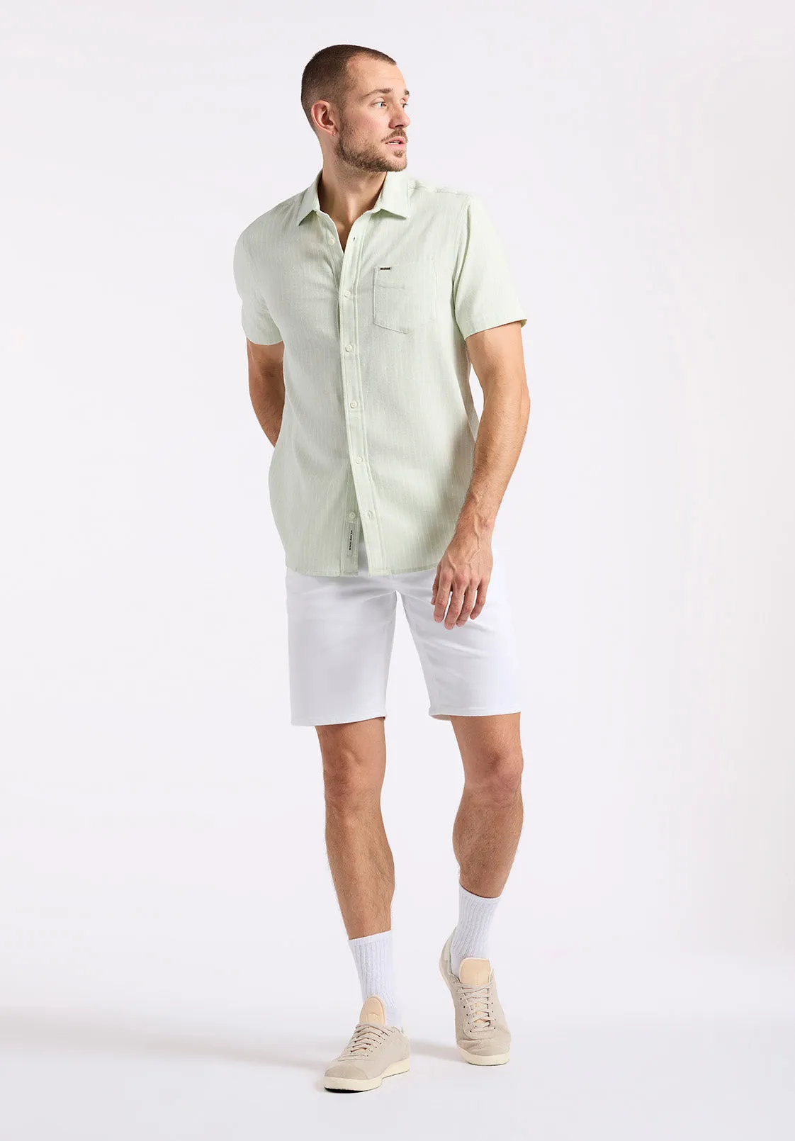 Sirilo Men's Short-Sleeve Striped Fitted Shirt, Dusty Aqua - BM24562 sold by Buffalo David Bitton product image thumbnail 4