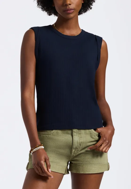 Elayne Women’s Sleeveless Top, Navy - KT0191P sold by Buffalo David Bitton
