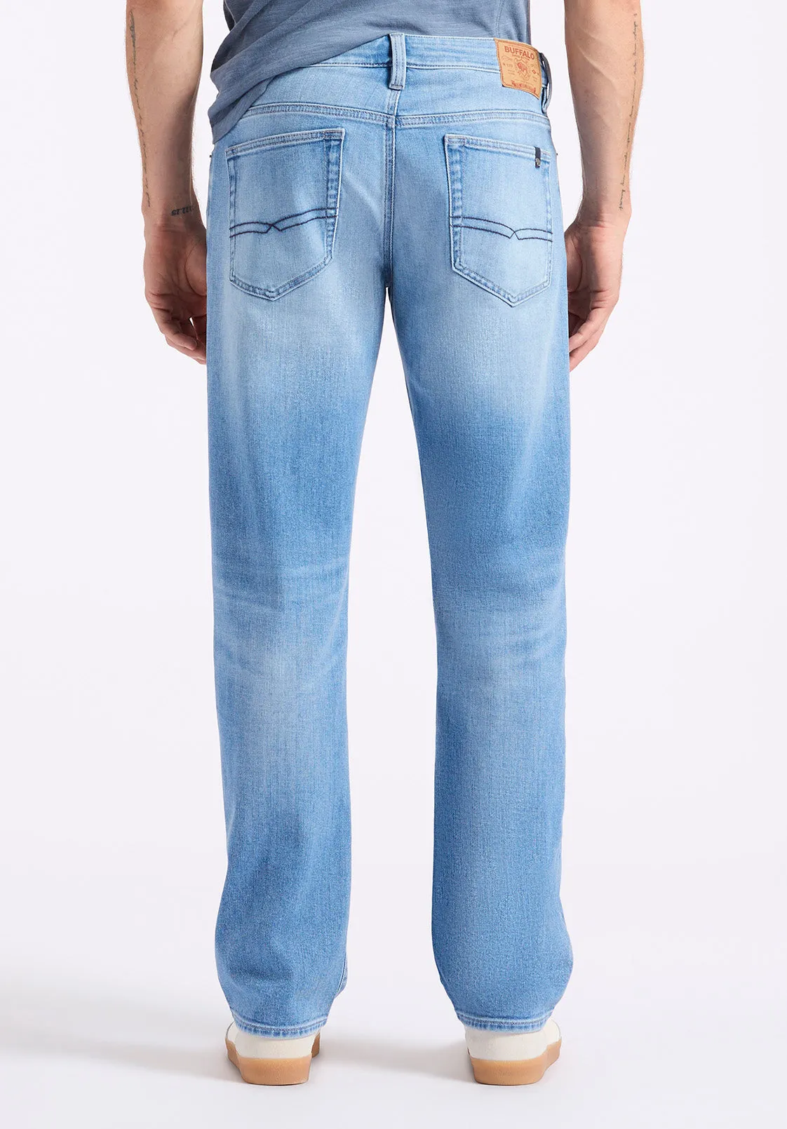 Relaxed Straight Driven Men's Jeans, Vintage Blue - BM26083 sold by Buffalo David Bitton product image thumbnail 3