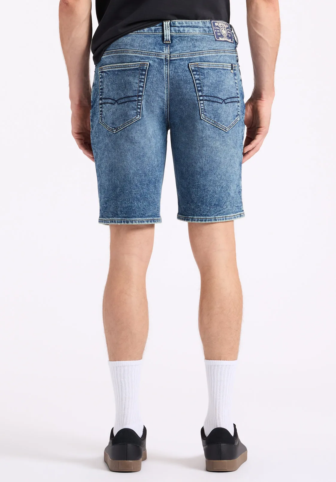 Relaxed Straight Dean Men's Freedom Flex Shorts, Sanded Vintage Indigo - BM26066 sold by Buffalo David Bitton product image thumbnail 3