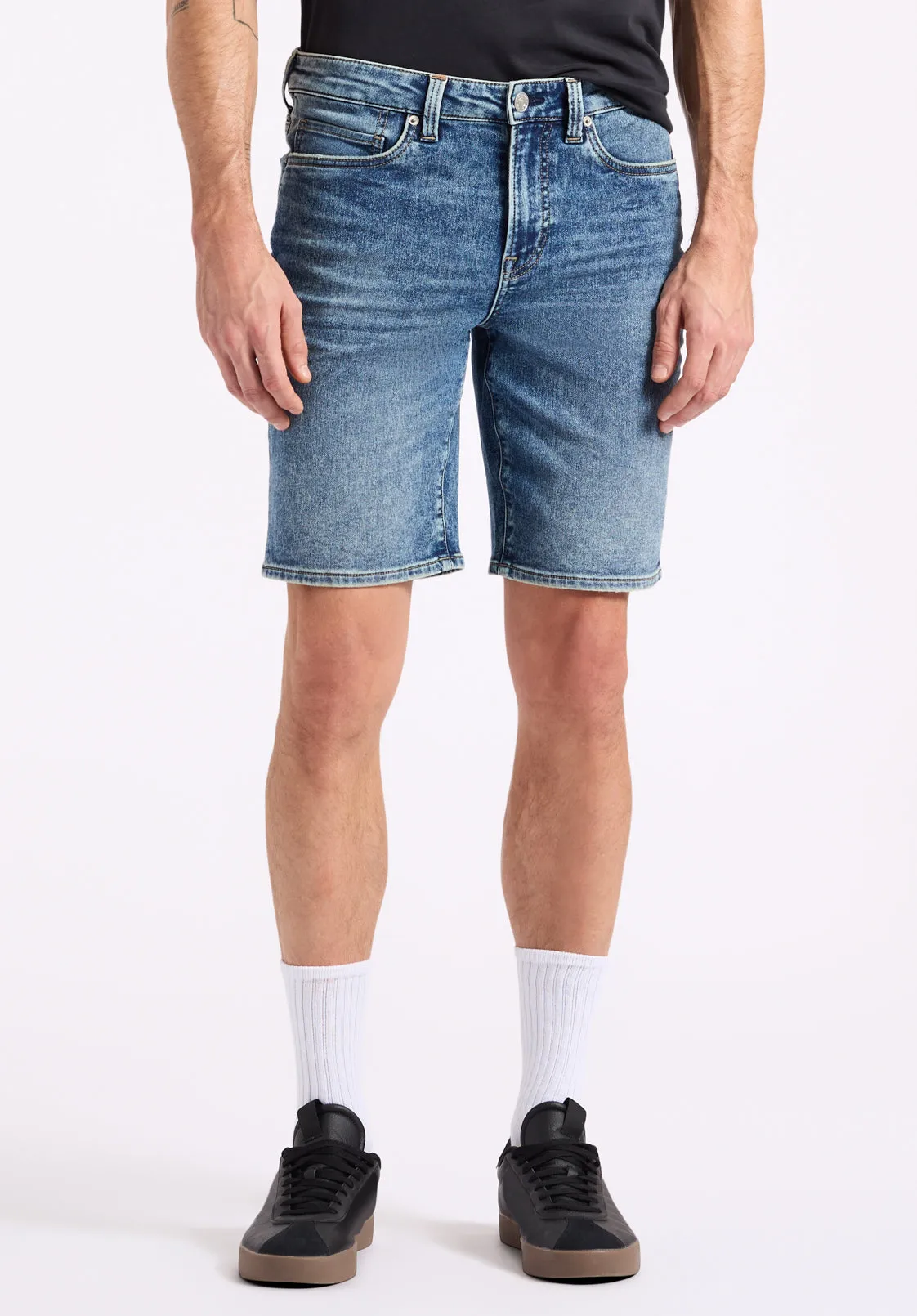 Relaxed Straight Dean Men's Freedom Flex Shorts, Sanded Vintage Indigo - BM26066 sold by Buffalo David Bitton