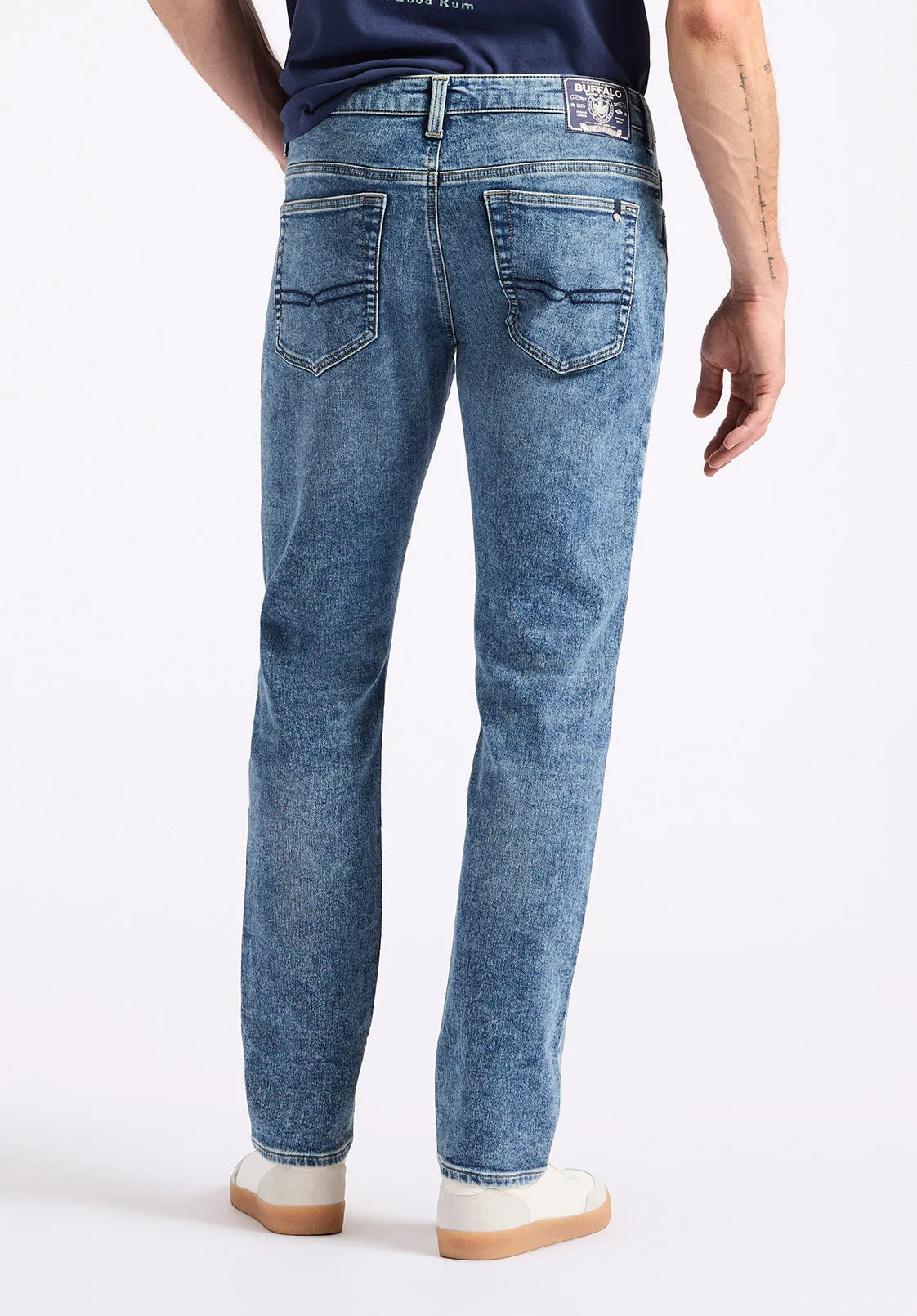 Slim Ash Men's Freedom Flex Jeans, Sanded Vintage Indigo - BM26063 sold by Buffalo David Bitton product image thumbnail 3