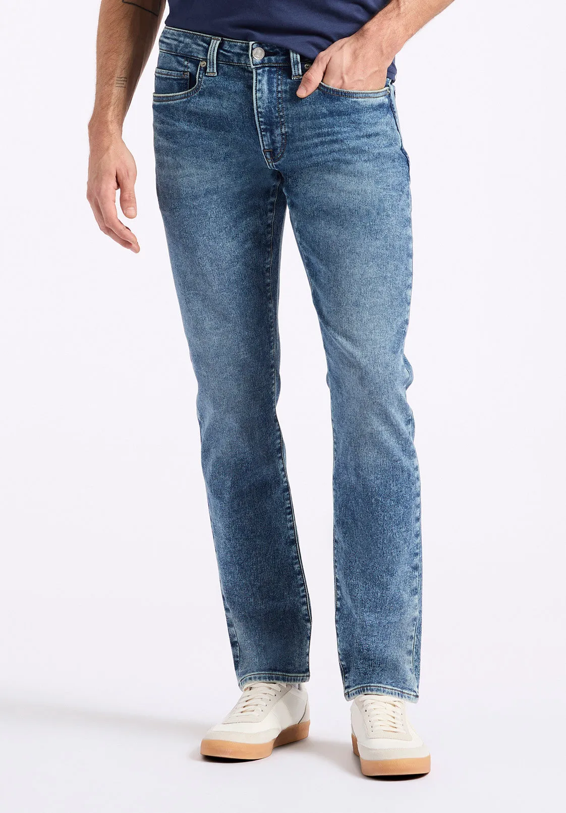 Slim Ash Men's Freedom Flex Jeans, Sanded Vintage Indigo - BM26063 sold by Buffalo David Bitton