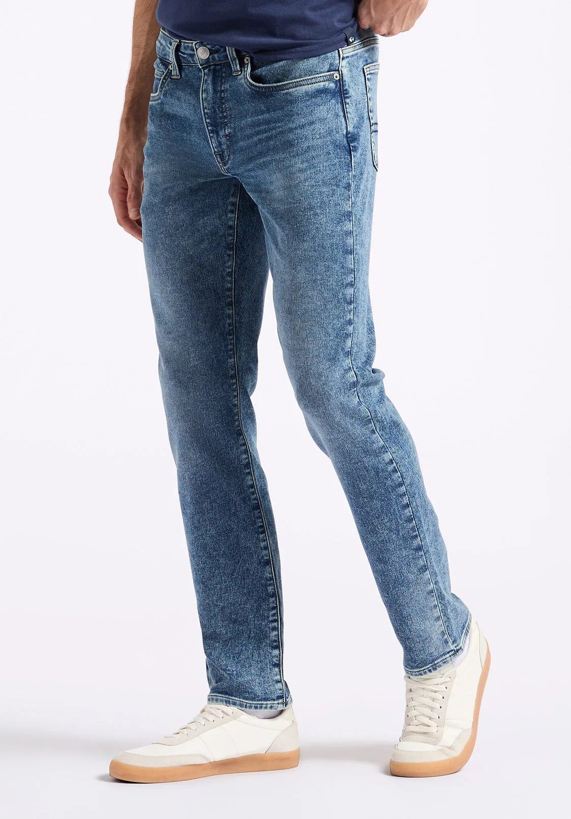 Slim Ash Men's Freedom Flex Jeans, Sanded Vintage Indigo - BM26063 sold by Buffalo David Bitton product image thumbnail 2