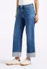 High Rise Wide Leg Cropped Addison Women's Jeans, Indigo Worn - BL16047 sold by Buffalo David Bitton