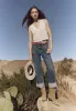 High Rise Wide Leg Cropped Addison Women's Jeans, Indigo Worn - BL16047 sold by Buffalo David Bitton