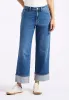 High Rise Wide Leg Cropped Addison Women's Jeans, Indigo Worn - BL16047 sold by Buffalo David Bitton