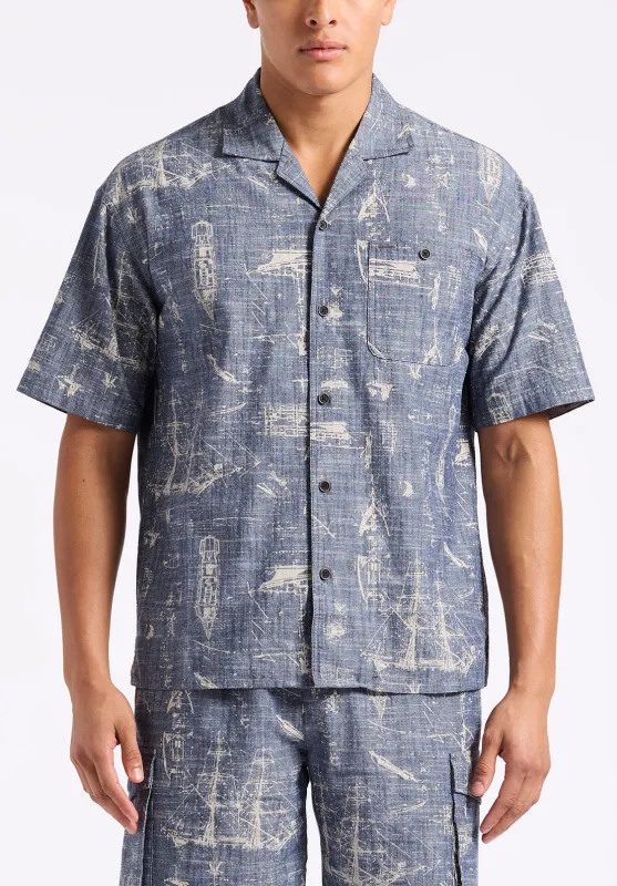 Sonix Men's Short-Sleeve Relaxed Fit Printed Shirt, Whale - BM24567 sold by Buffalo David Bitton