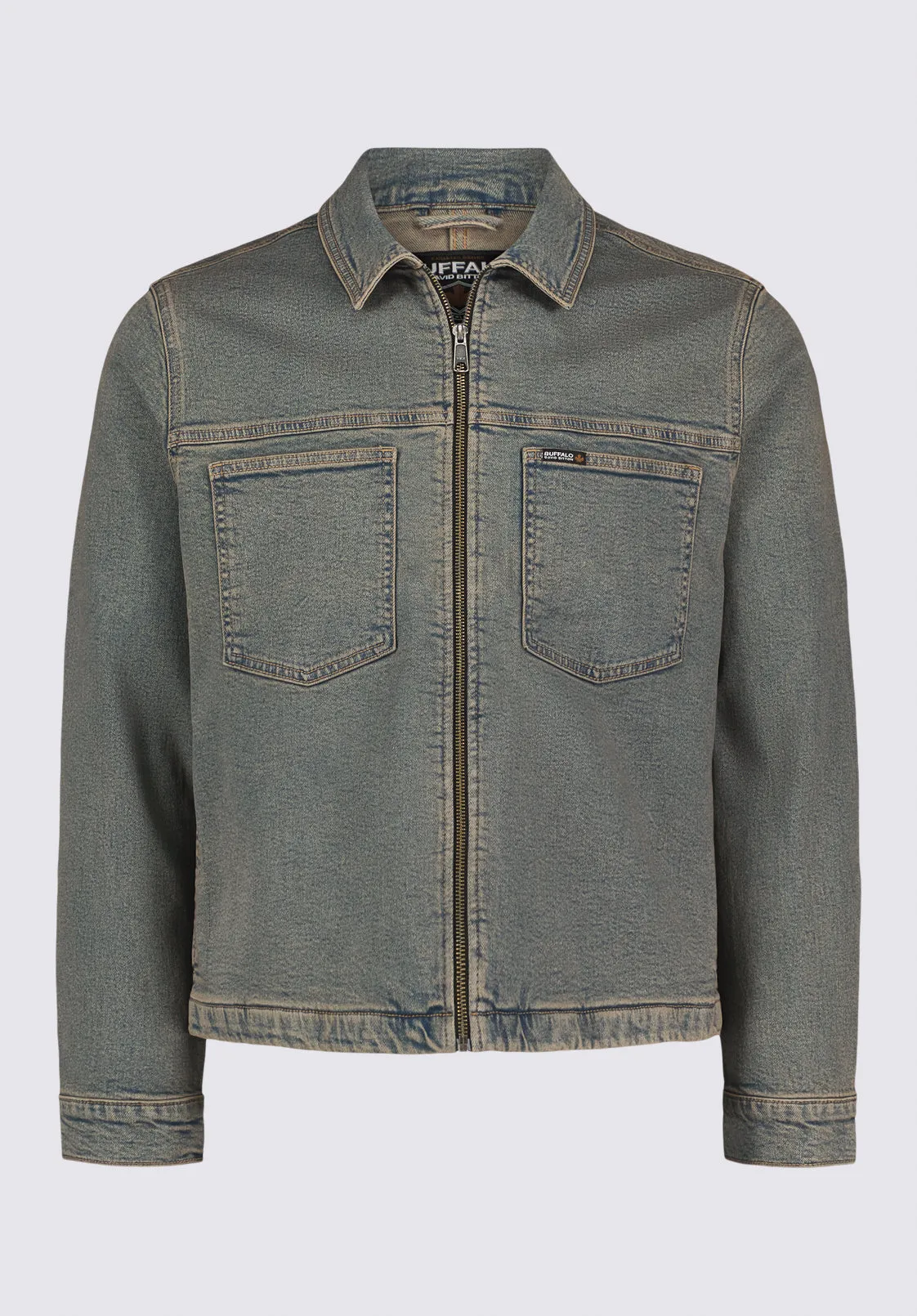 Jett Men's Zip-Front Denim Jacket, Indigo - BM26087 sold by Buffalo David Bitton product image thumbnail 5