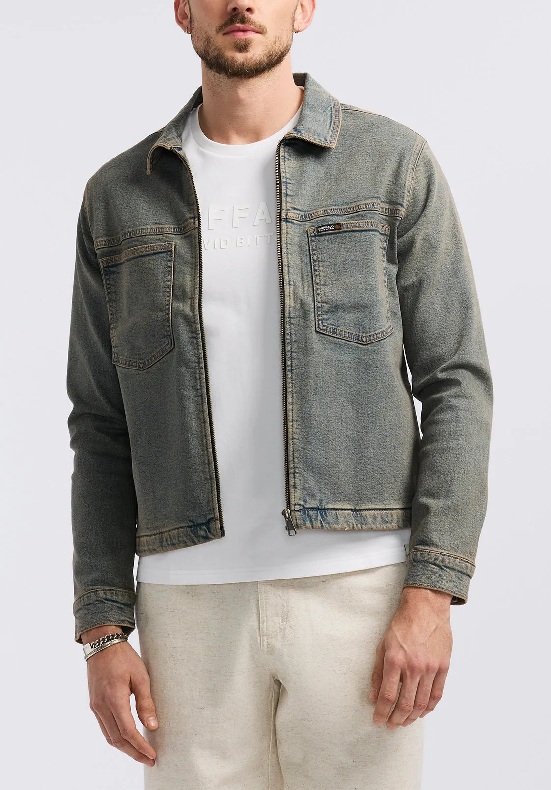 Jett Men's Zip-Front Denim Jacket, Indigo - BM26087 sold by Buffalo David Bitton